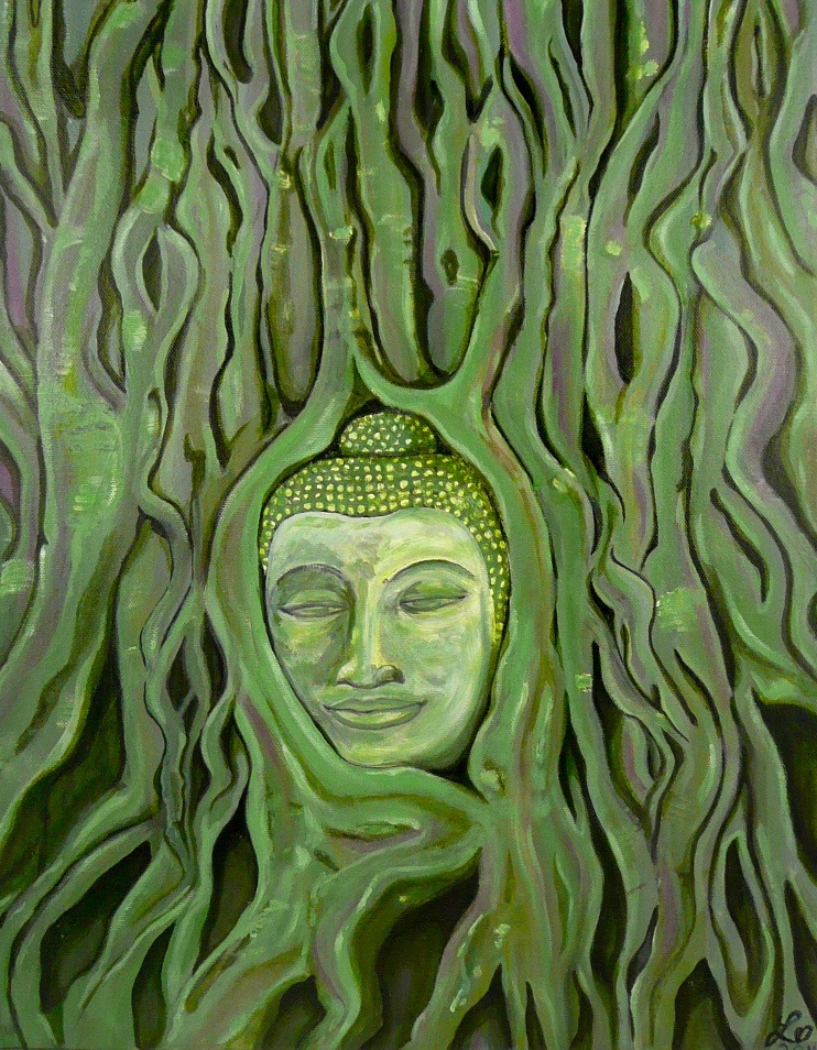 buddha tree acryllic on canvas £165.00